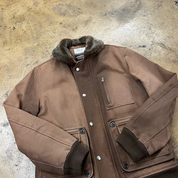 [정품/L] 콰이어티스트 QUIETIST 퍼 칼라 브라운 b14