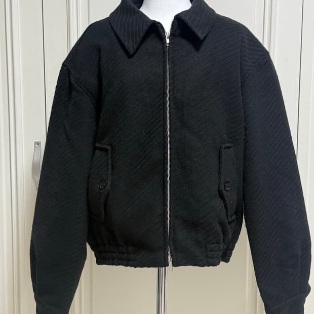 블랙 블루종 점퍼