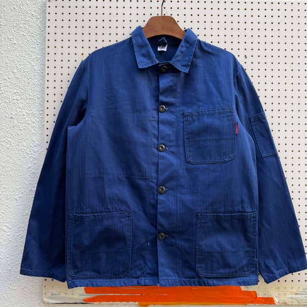 HBT NAVY PIONEER OLD EURO 헤링본트윌 프렌치워크자켓