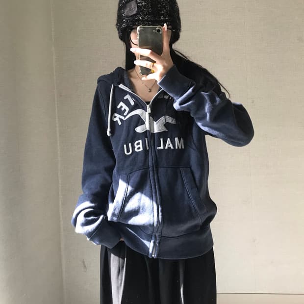 홀리스터 네이비 후드집업