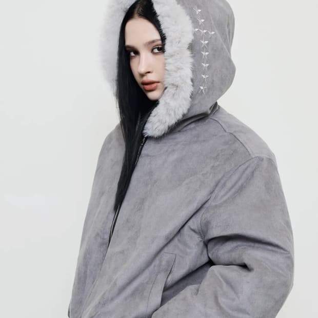 러브이즈트루 리버시블 퍼 후드