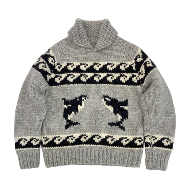 Killer Whale 헤비울 코위찬 풀오버 스웨터