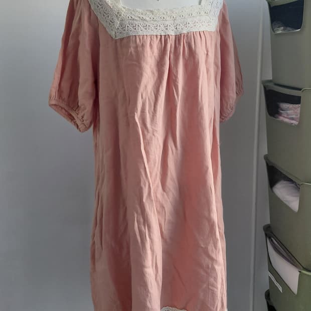 [일본빈티지] 레이스 핑크 원피스 빈티지 스타일