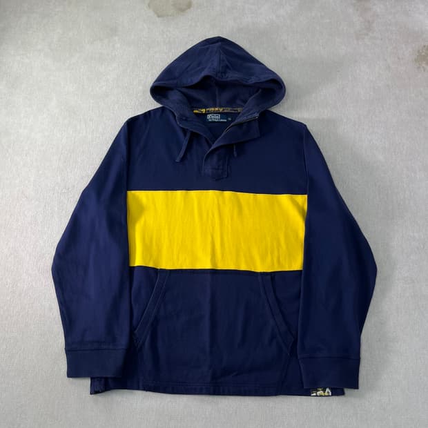 100 폴로랄프로렌 배색 반집업 후드티