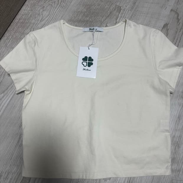 무지 크롭 반팔티