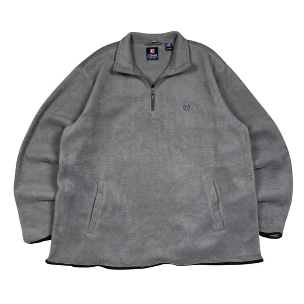 챕스 그레이컬러 하프집 플리스