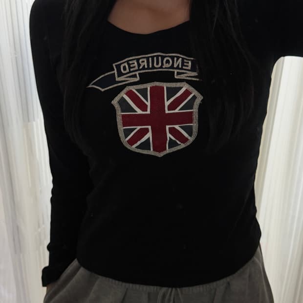 딱붙핏 에스크 블랙 긴팔티 s