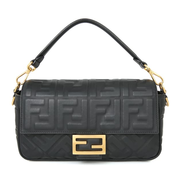 펜디 바게트 숄더 플랩 FF 블랙 크로스백 8BR600 보증서