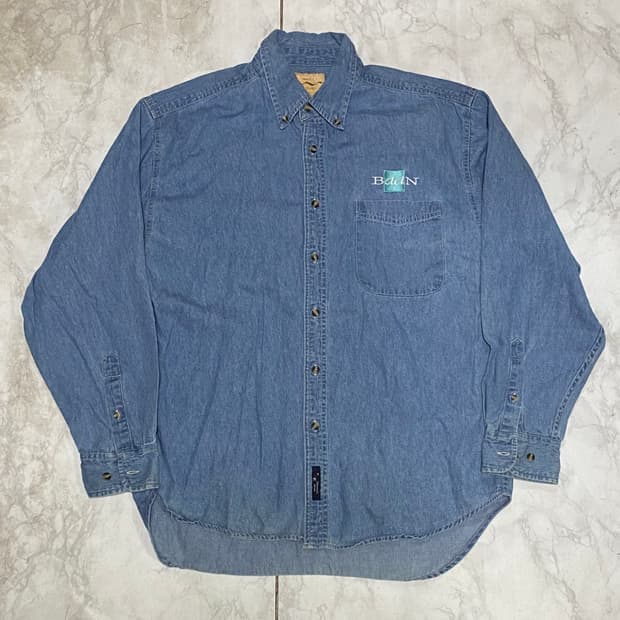 빈티지 오버핏 청 셔츠 아메카지 스트릿 105