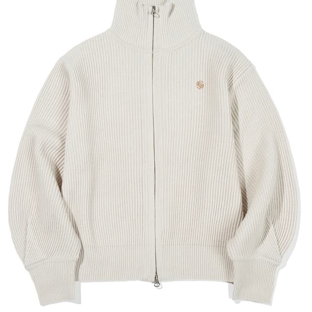 코드그라피 (우먼) 벌룬 소매 투웨이 니트 집업 가디건 크