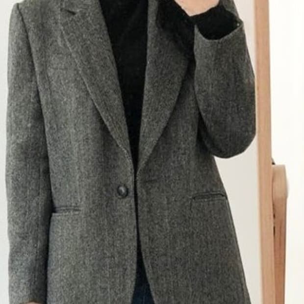 Moani 헤링본 울자켓