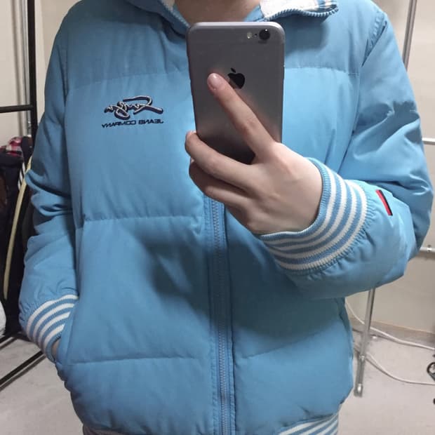 후부 하늘 패딩 90