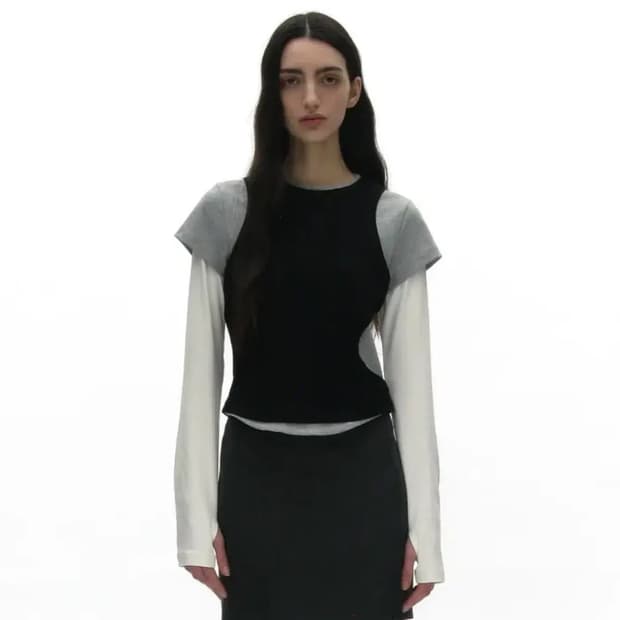 파르티멘토 우먼 3 in 1 레이어드 탑