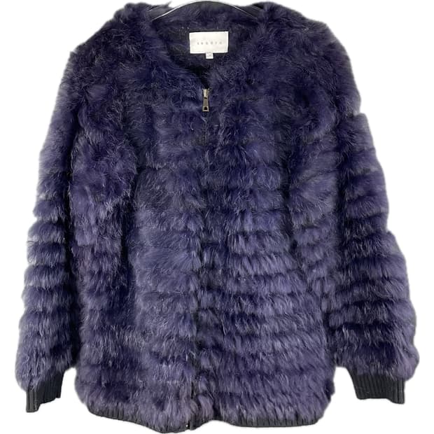 [1] 산드로 래빗 퍼 니트 바이커자켓