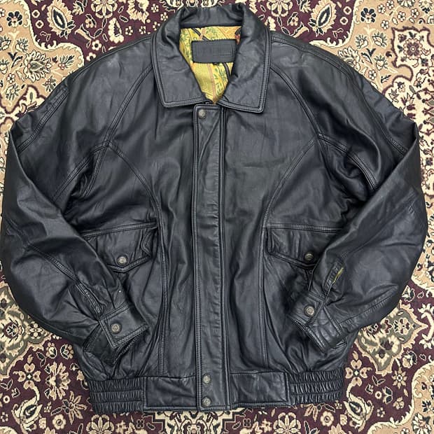 XL)양가죽 봄버 자켓