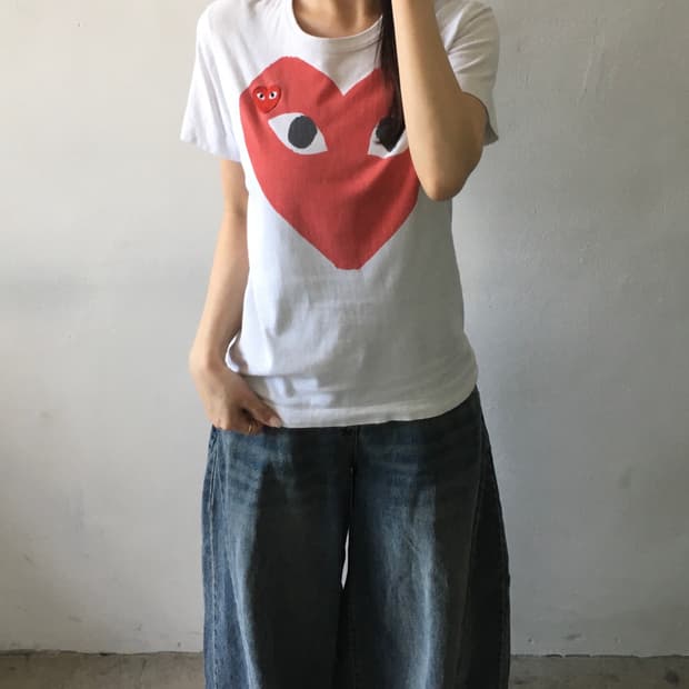 꼼데가르송 더블로고 반팔티