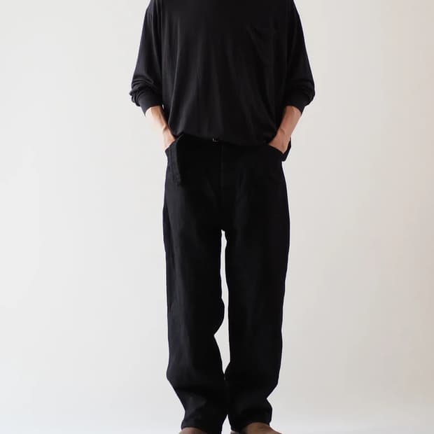 Comoli 23aw 코모리 벨티드 데님 블랙 4