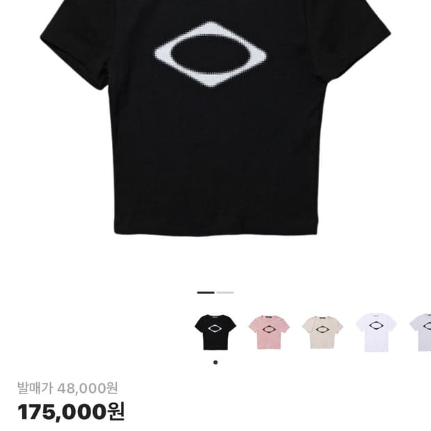 미스치프 롬버스 블러 티셔츠 미니 