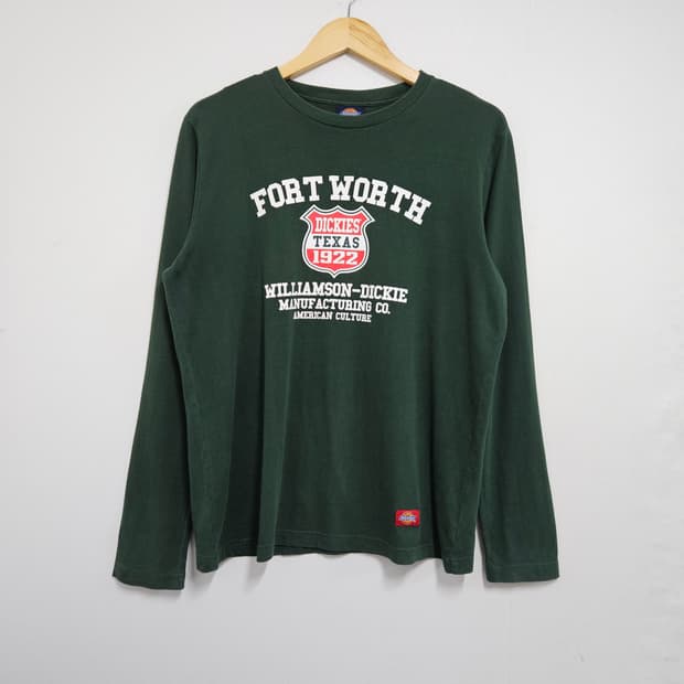 M 디키즈 그린 롱슬리브 긴팔티셔츠