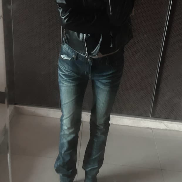 로우라이즈 스키니진