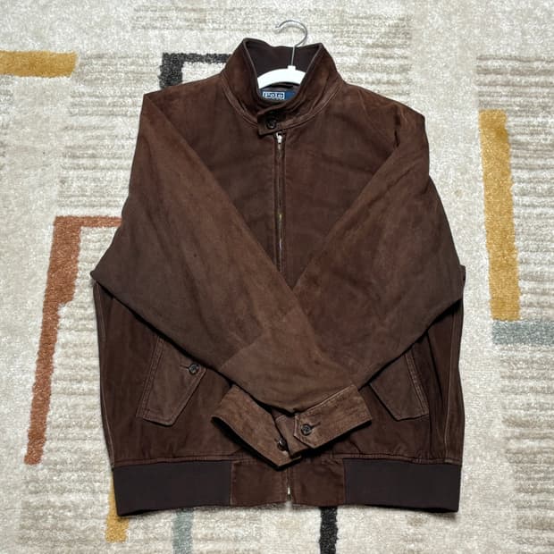 폴로 랄프로렌 스웨이드 웨스턴 블루종