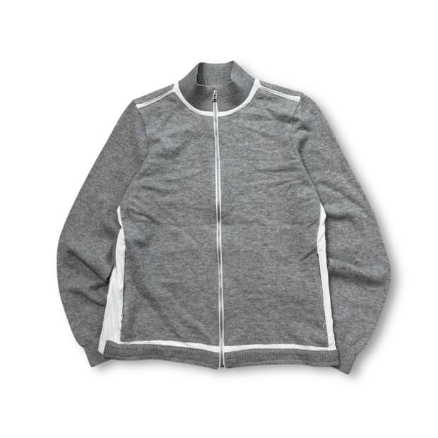 ELORD(W)캐시미어 풀집업 그레이 니트