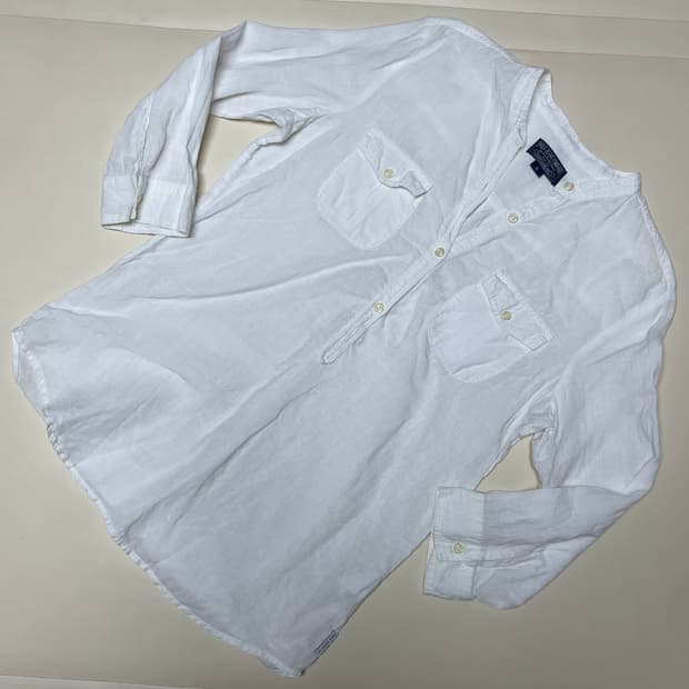 폴로 진 컴퍼니 화이트 린넨 셔츠