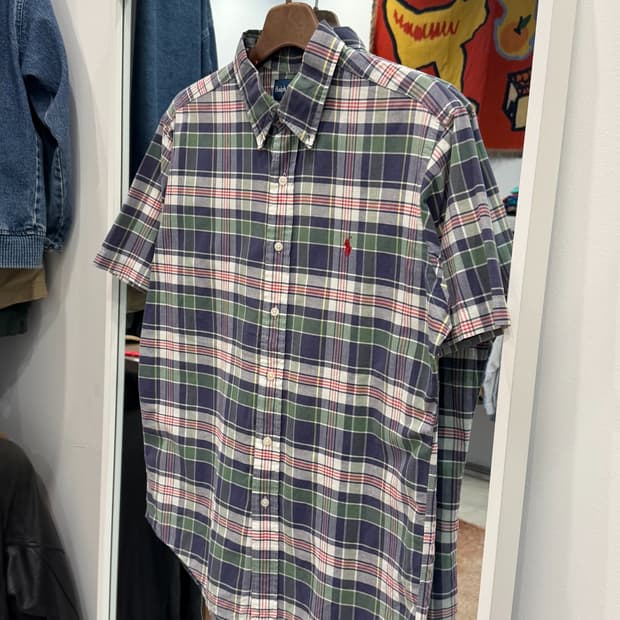 00s Polo RL 폴로 랄프로렌 Custom Fit 체크 반팔 셔츠
