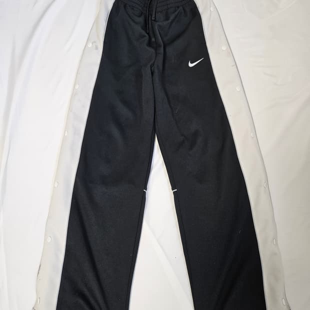 00s 나이키 일본판 올드스쿨 트랙팬츠 버튼 와이드팬츠 바지 XL 빈티지