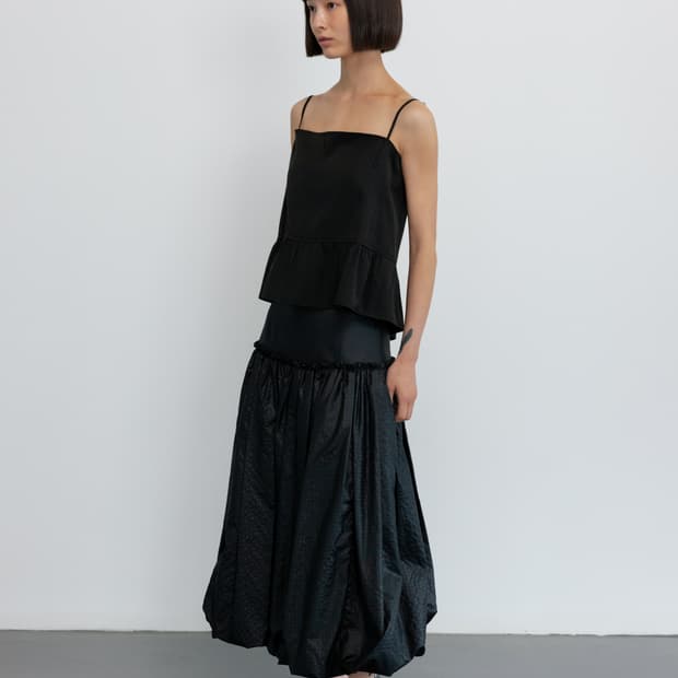 GBH 펌킨 스커트 블랙 M