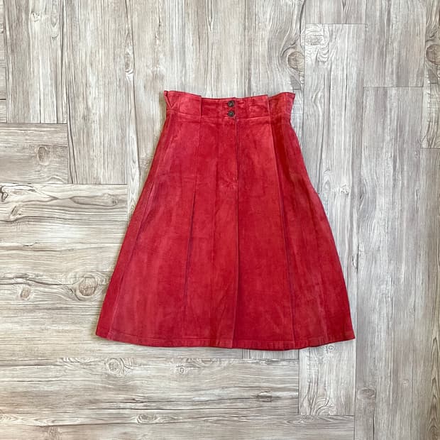 A/T 피그 스킨 핀턱 스커트