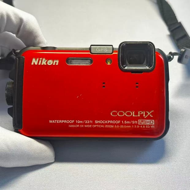 니콘 쿨픽스aw100(aw110) 오렌지 디카