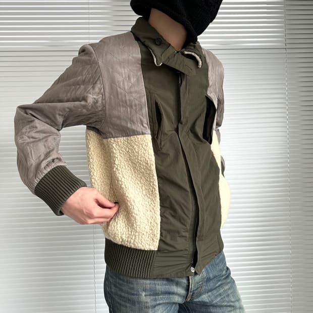 디올 옴므 12AW 런웨이 리버서블 카키 봄버