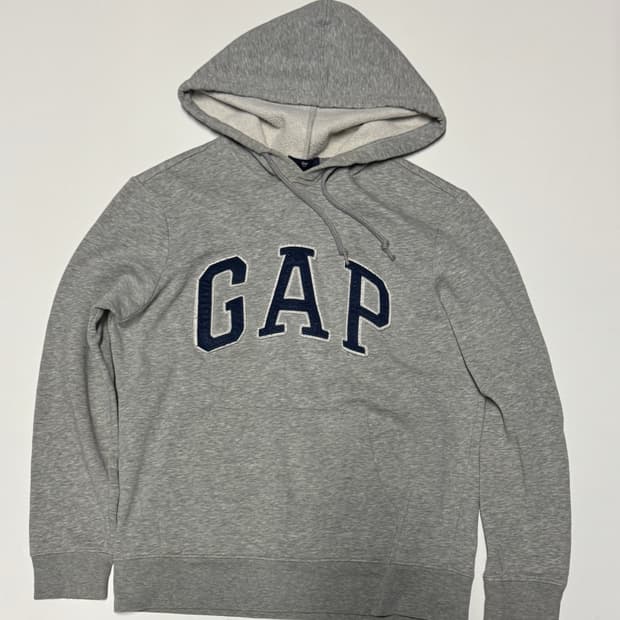 여성 갭 GAP 빅 로고 기모 후드티 S