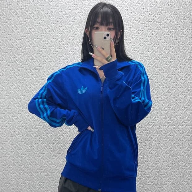 아디다스 Y2K 레트로 코르티스 파이어버드 져지 집업 100 C12773