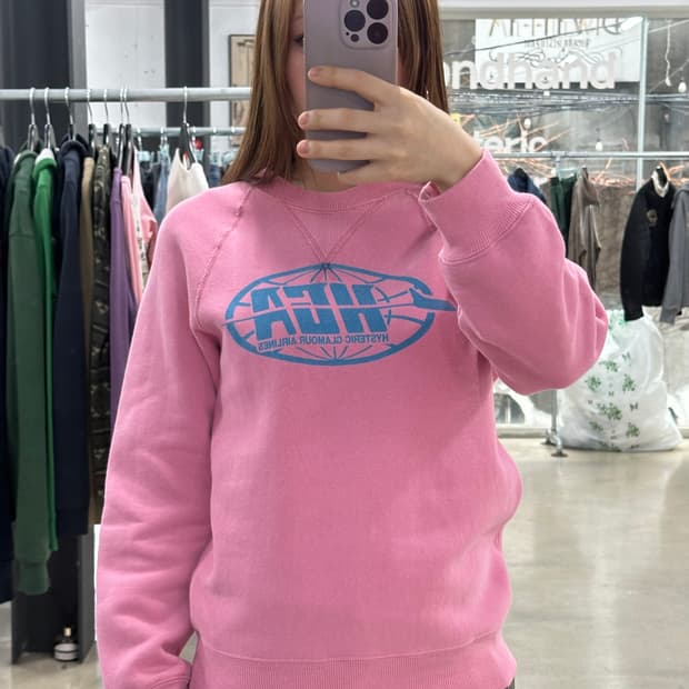 히스테릭글래머 90s 에어라인스 맨투맨 