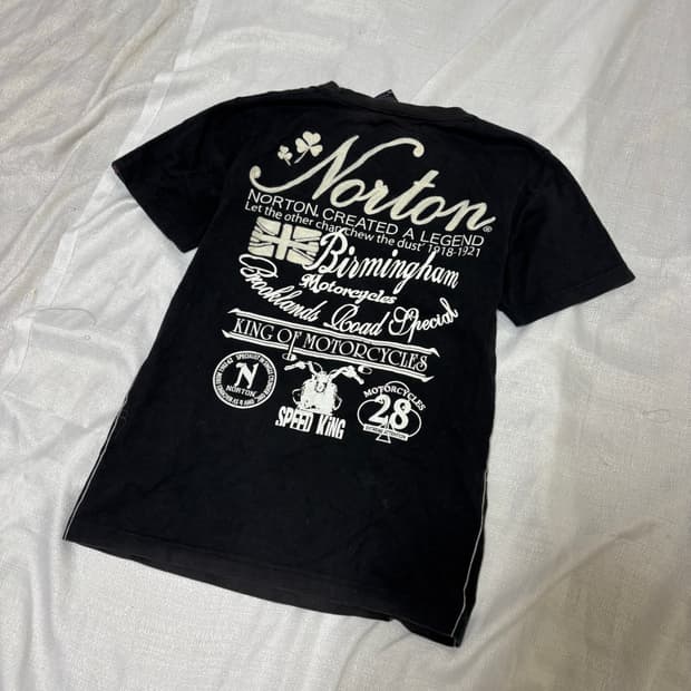 “Norton” Y2K& Biker Mood Print tee