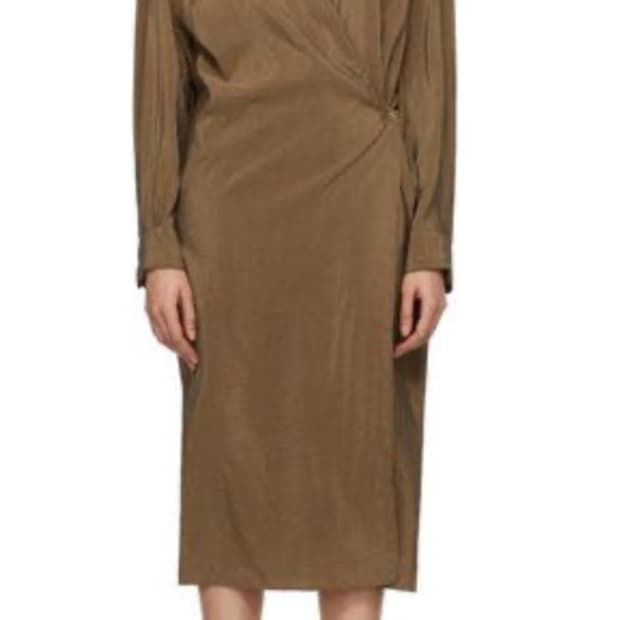 르메르 원피스 드라이실크34 하바나