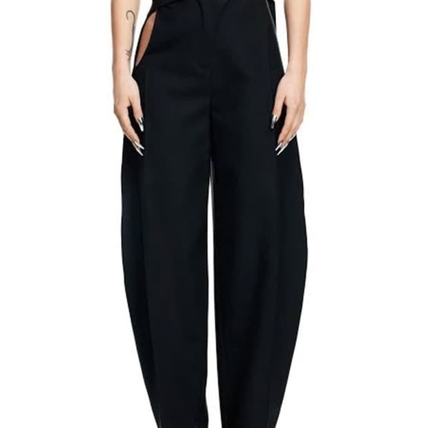 뮈글러 h&m 컷아웃 팬츠
