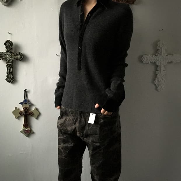 Woolen ribbed pk knit