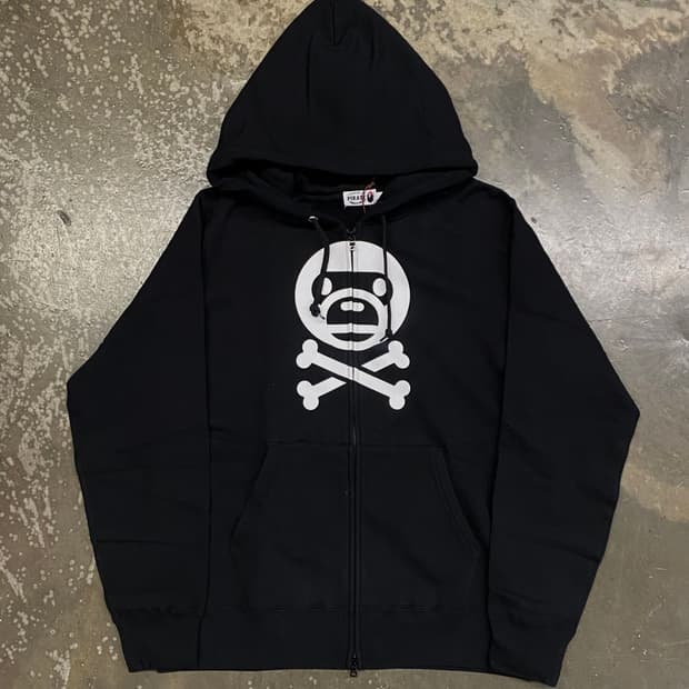 새상품 베이프 마일로본크로스 후드집업 L/XL