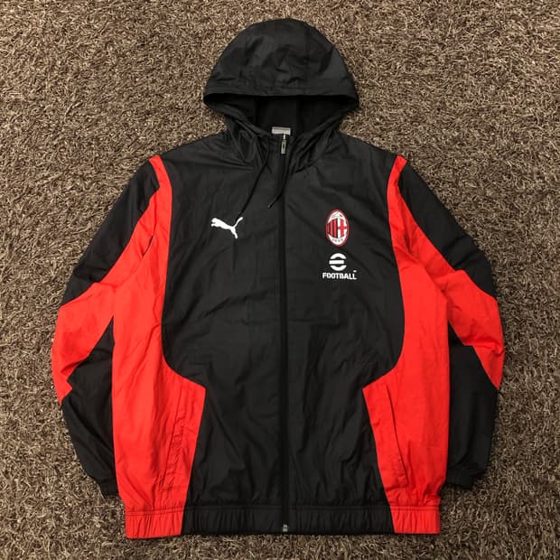 L 푸마 AC밀란 프리매치 우븐 바람막이 자켓