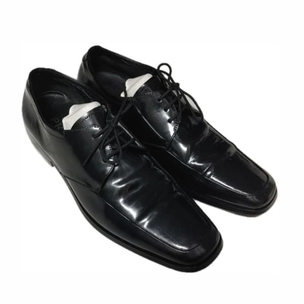 Prada square toe derby