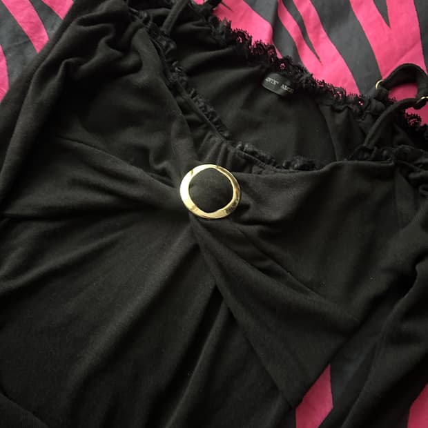 아케호무 일본 빈티지 오네갸루 금장 오프숄더 원피스