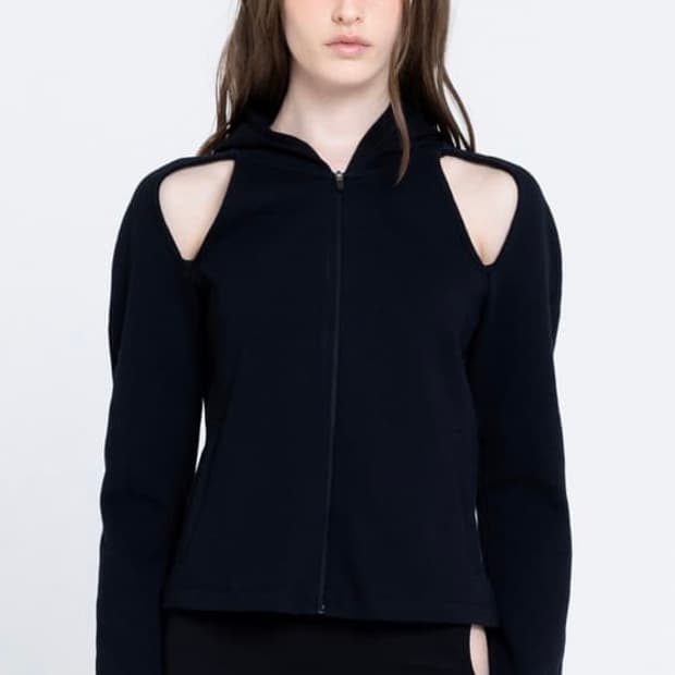 Peinture 컷아웃 집업 후디