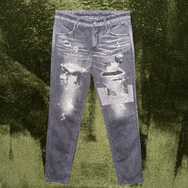 [M] Lee 리 MADE IN JAPAN 리페어 프린트 코튼 팬츠