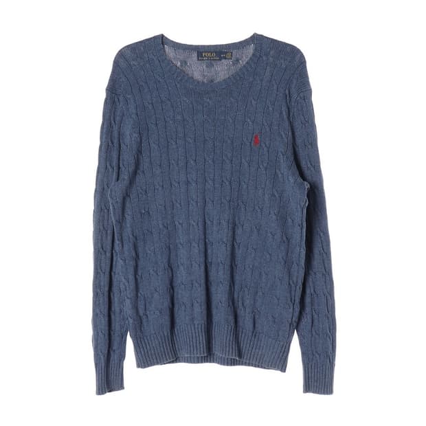 폴로 랄프로렌 실크 케이블 꽈배기 니트 S