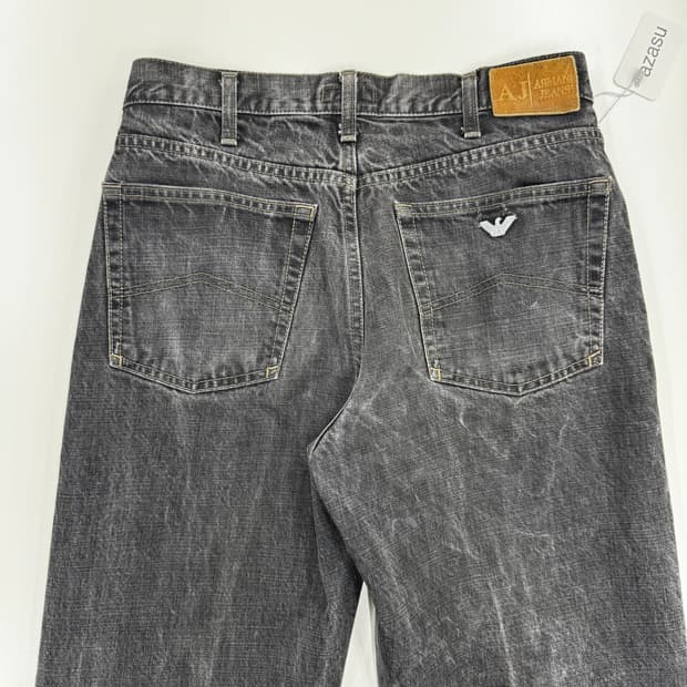 Armani Jeans Black Washed Denim Pants