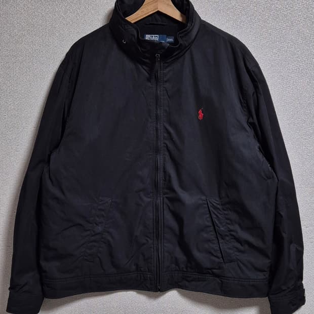 XXL (110) 폴로랄프로렌 블랙 블루종 바라쿠다 기모 점퍼 