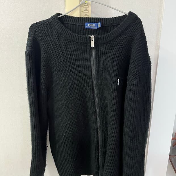 폴로 빈티지 니트 집업 